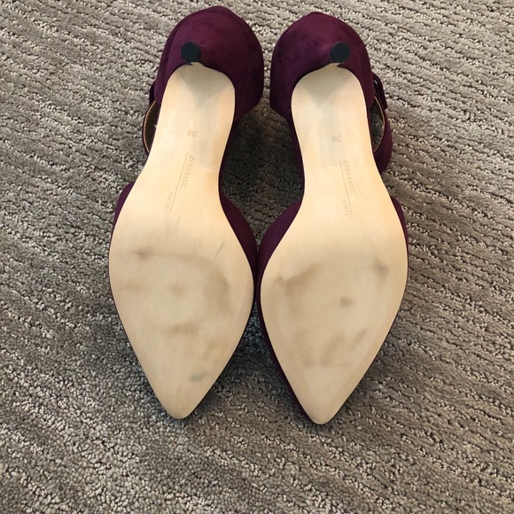 Zara Plum Ankle Strap Heels - Picture 5 of 5